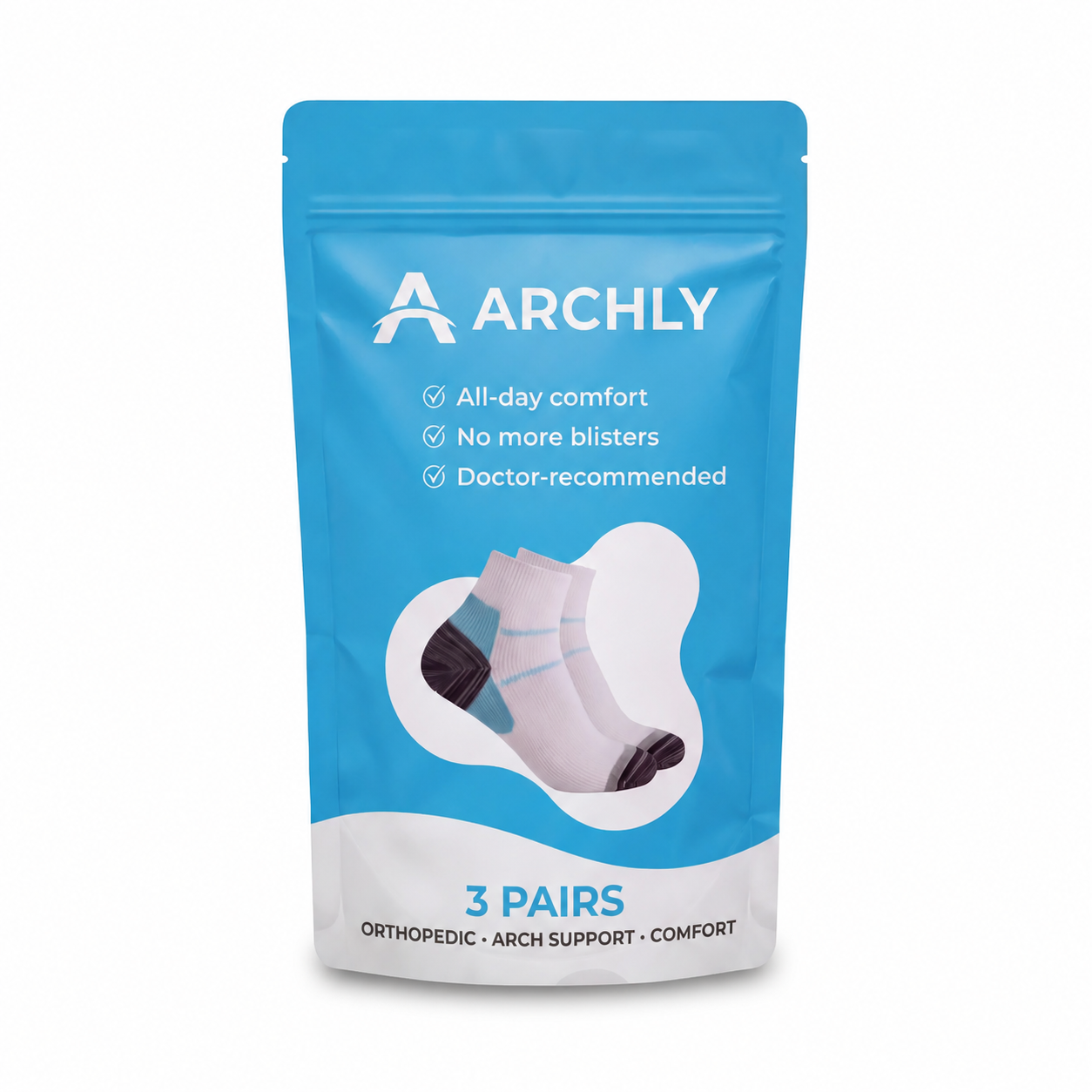6 Pairs of Archly Ankle Compression Socks